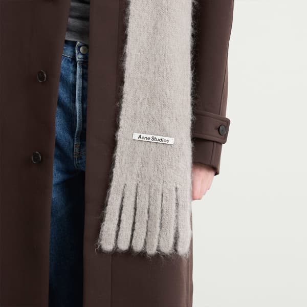 Узкий шарф Кинни Acne Studios, серый — фото 4