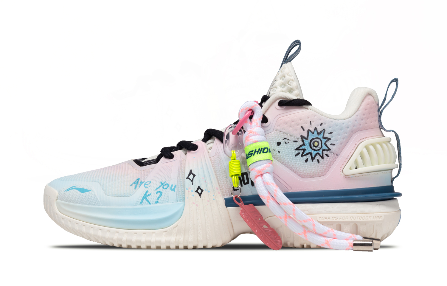 

Storm 2024 амортизирующие и дышащие низкие баскетбольные кроссовки мужские pink blue LINING, розовый