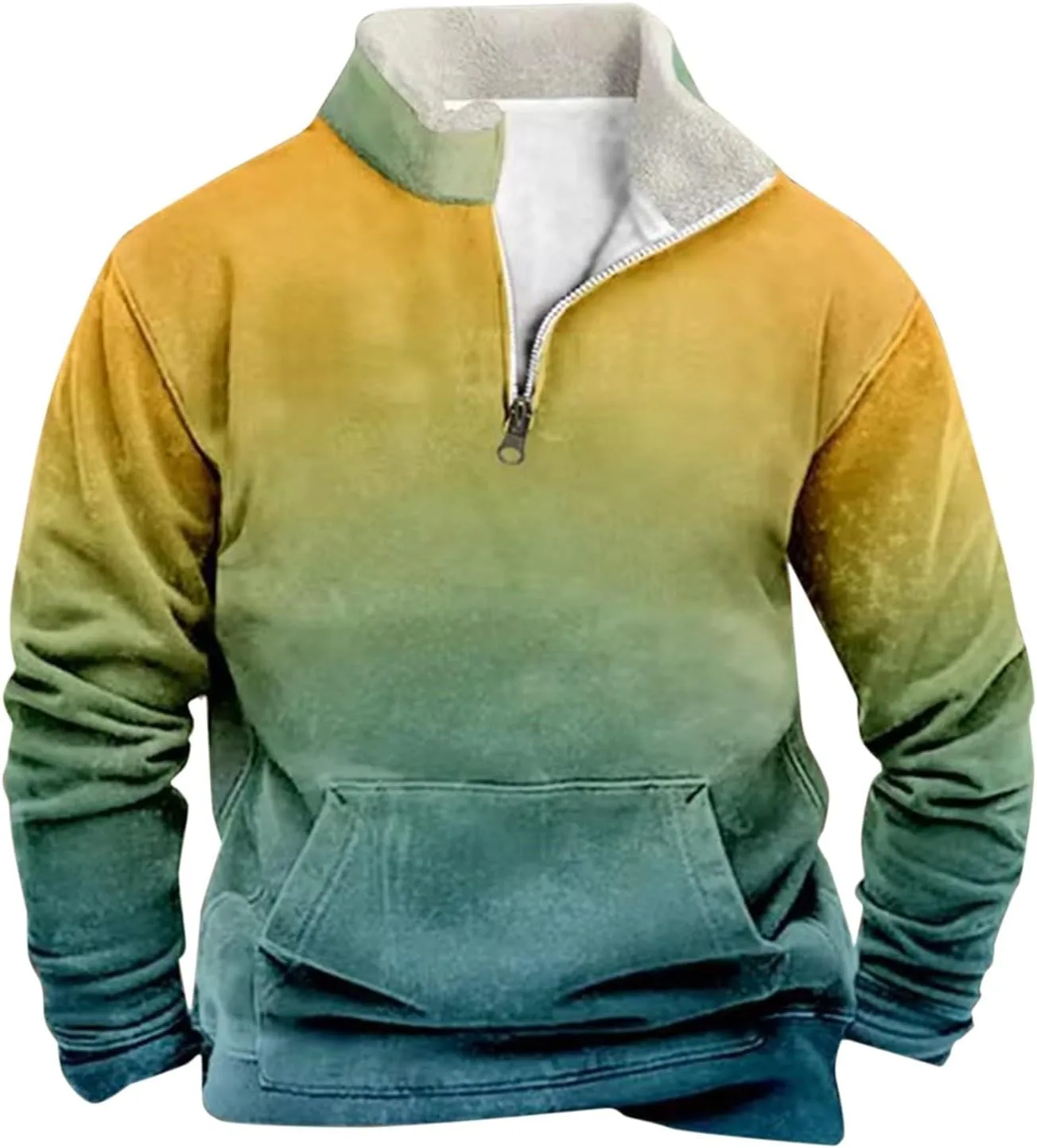 

Мужской полу-зип пуловер с длинным рукавом