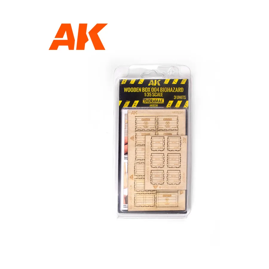 

Деревянные ящики с лазерной резкой — биологическая опасность, Supplies & Accessories (AK-Interactive)