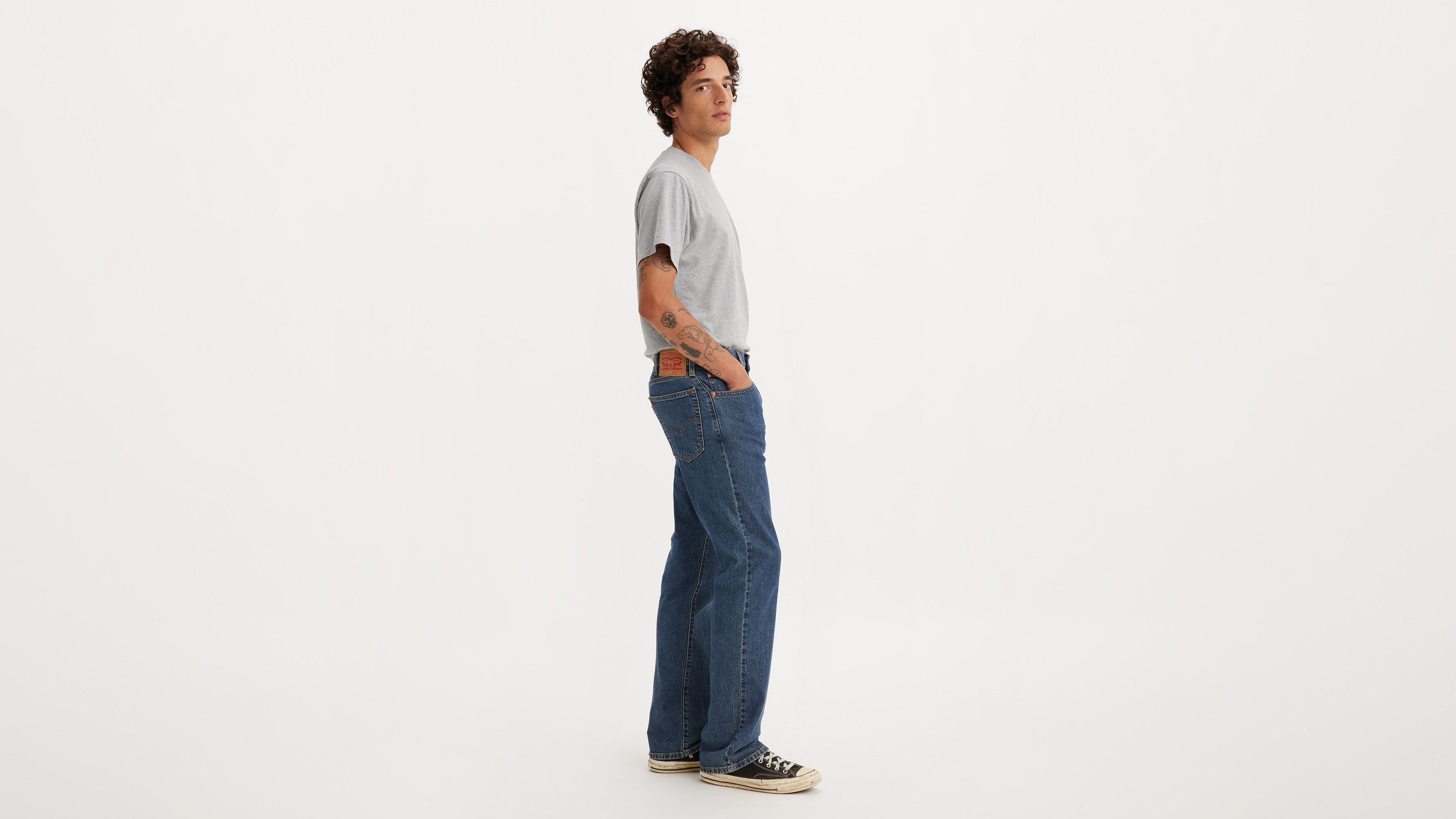 

517 Мужские джинсы Bootcut Levi's, цвет Be On My Own - Dark Wash - Stretch