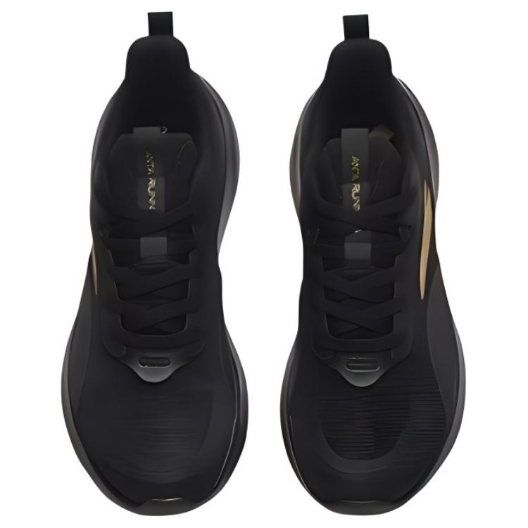 Anta Амортизирующие противоскользящие кроссовки Low-Top мужские черный золото, Black/Gold Metallic — фото 4