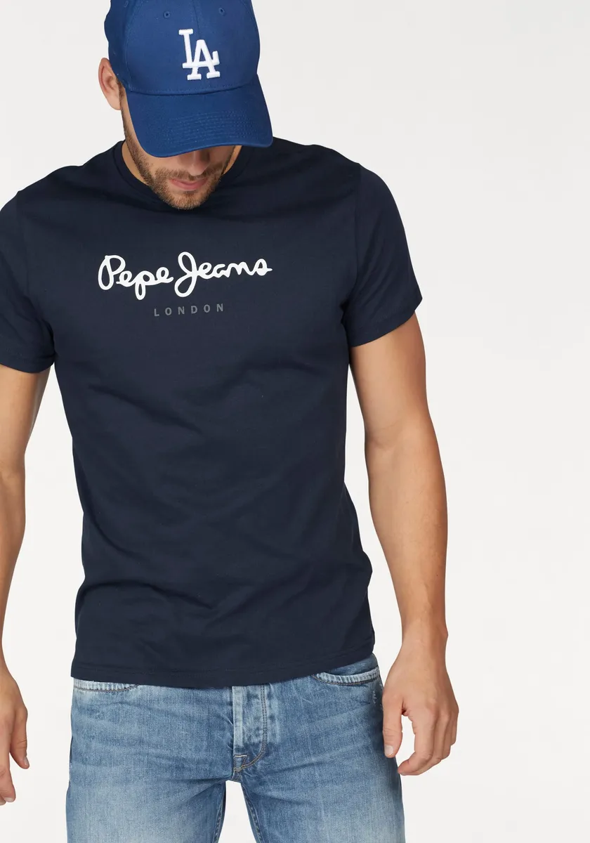 

Рубашка Pepe Jeans с круглым вырезом "EGGO", цвет морской волны