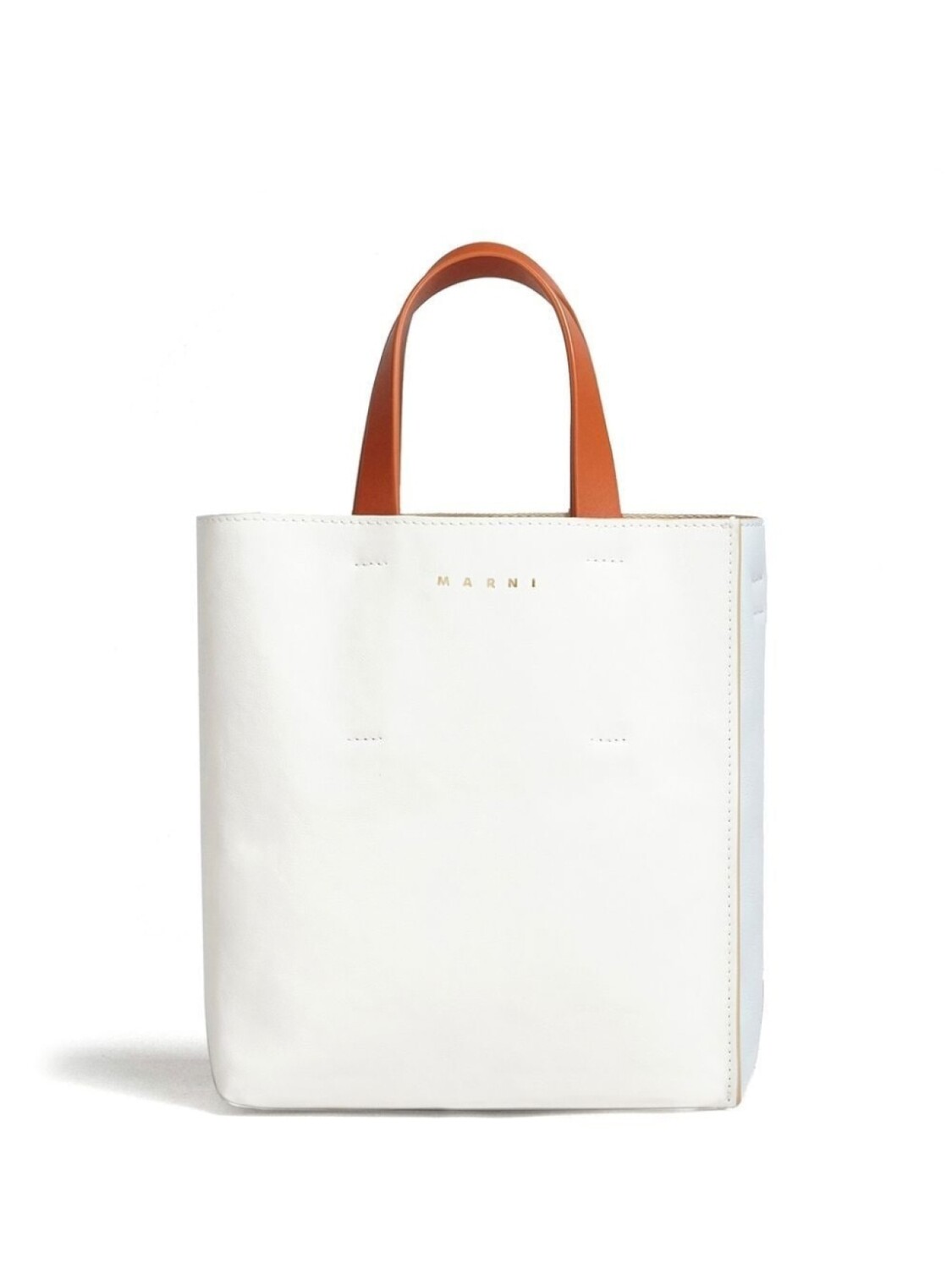 

Marni panelled leather tote, белый