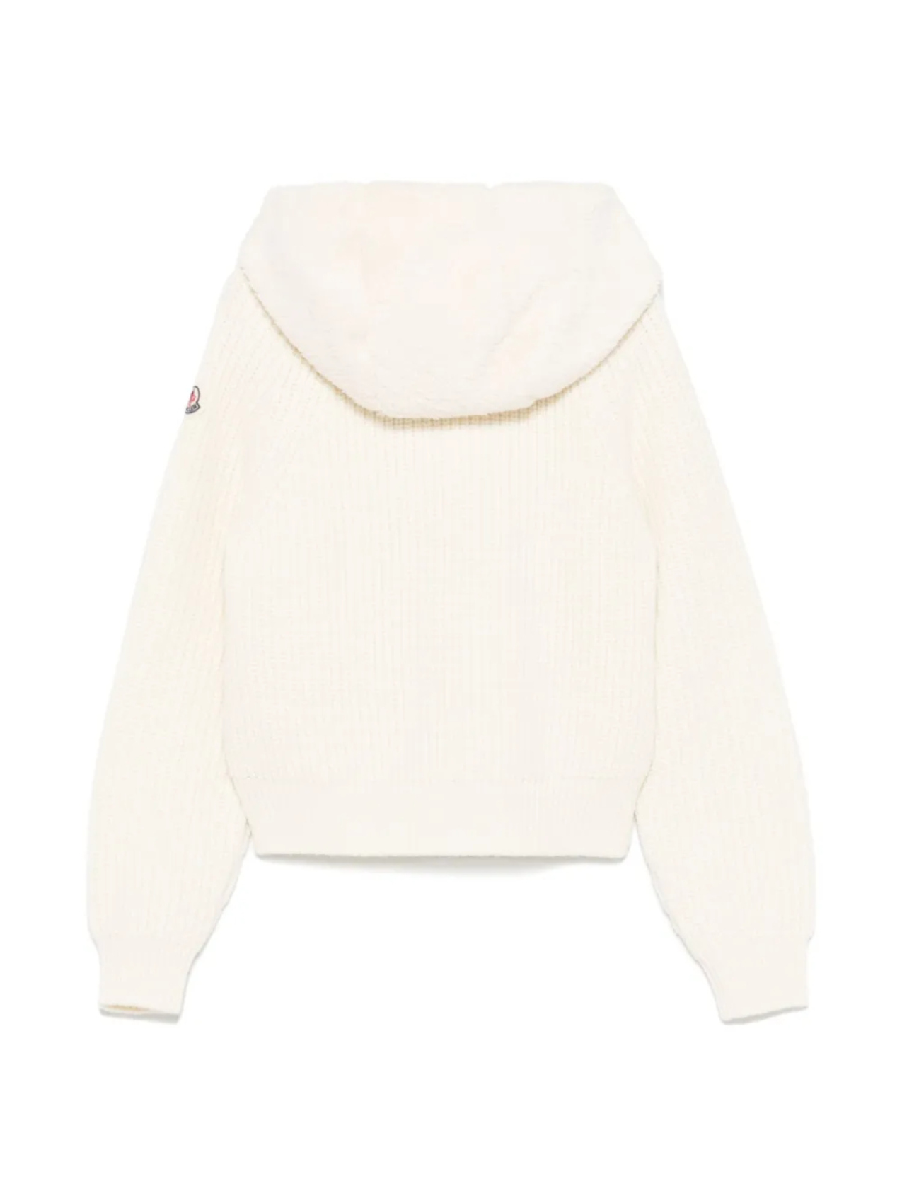 Moncler Enfant трикотажная толстовка с капюшоном, нейтральный — фото 2