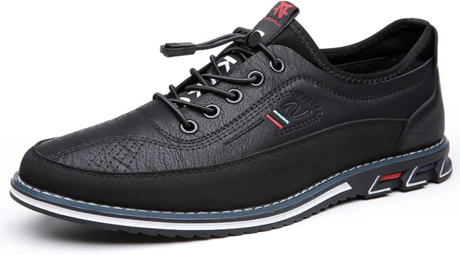 

Мужские повседневные деловые оксфорды на шнуровке, кожаные прогулочные туфли-лоферы с плоской подошвой для офиса, вечеринок и официальных мероприятий Crepuscute, черный