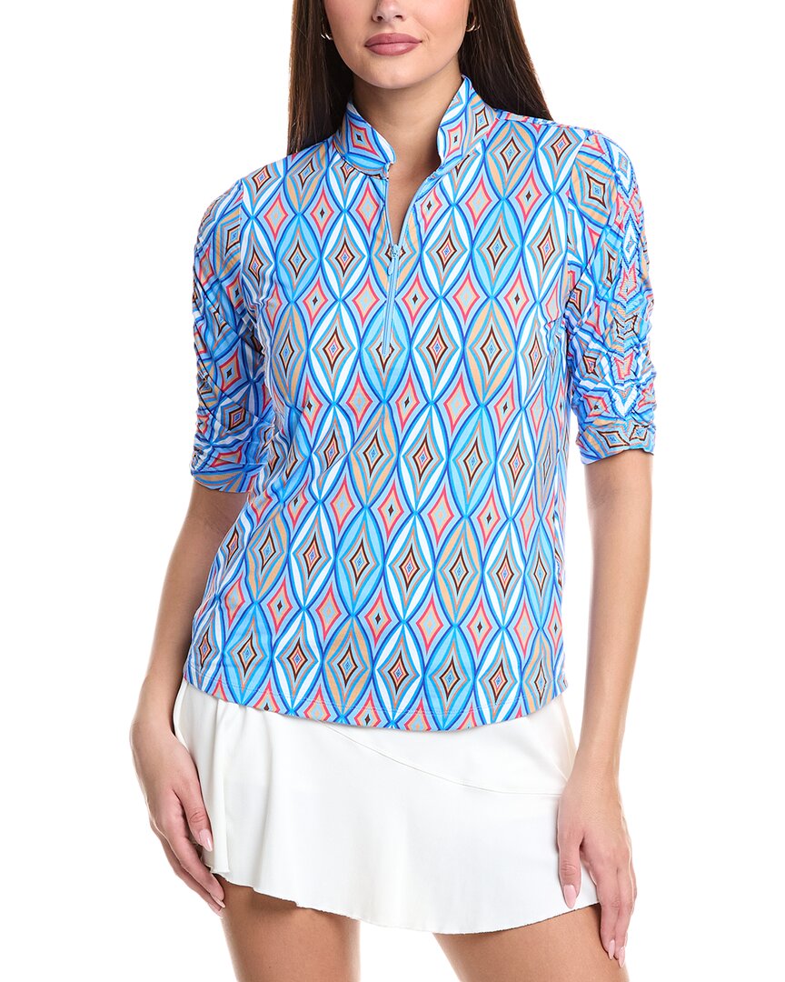 

IBKUL Топ с рукавом до локтя, синий