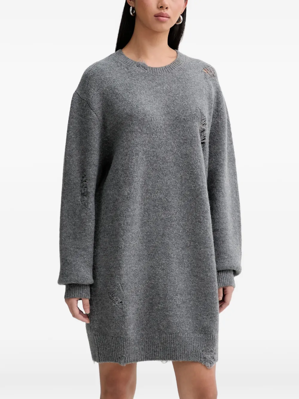 

Платье с длинными рукавами и эффектом состаренности Iro, серый