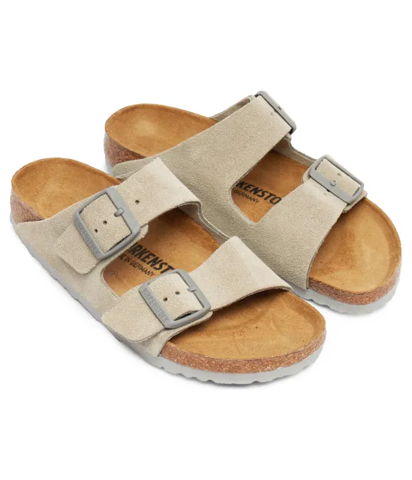 Тапочки из кожи Аризона Narrow fit Birkenstock, бежевый — фото 3