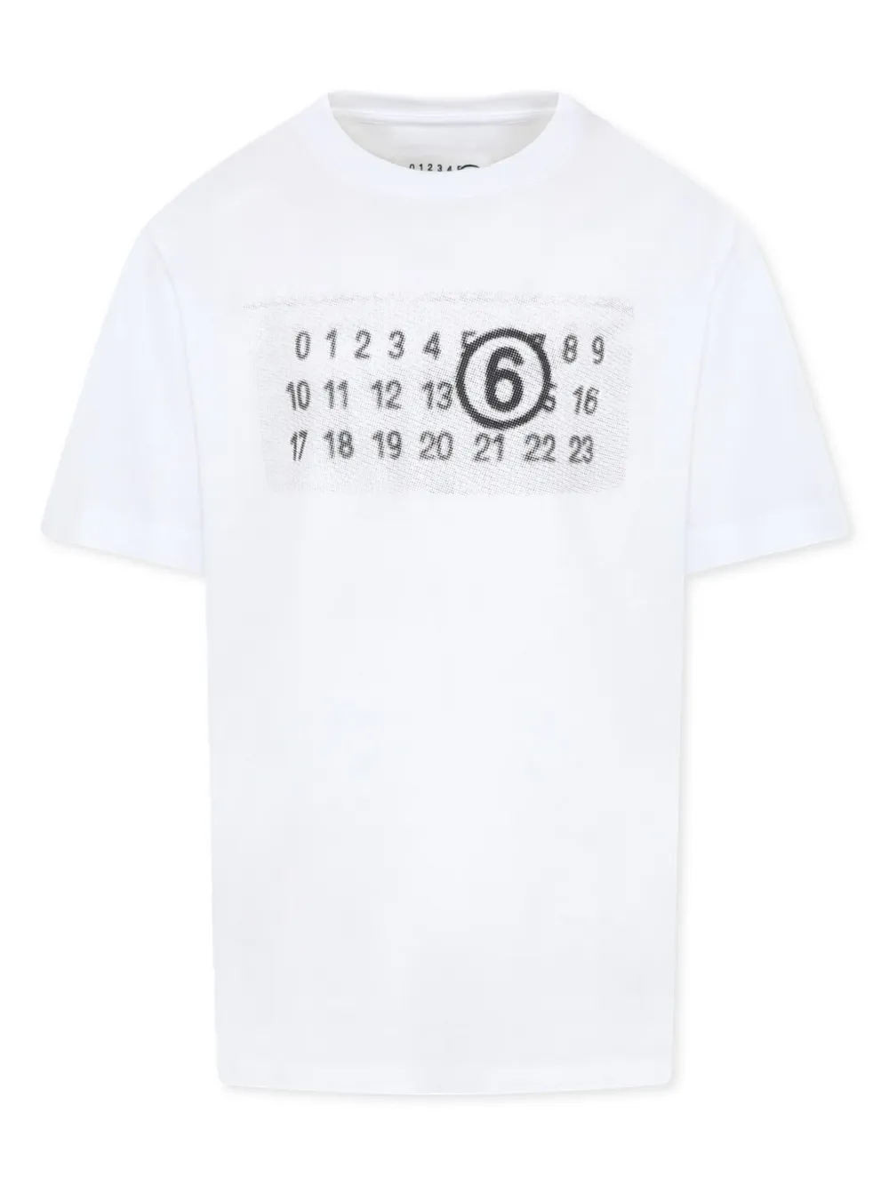 

Футболка с принтом Numbers MM6 Maison Margiela Kids, белый