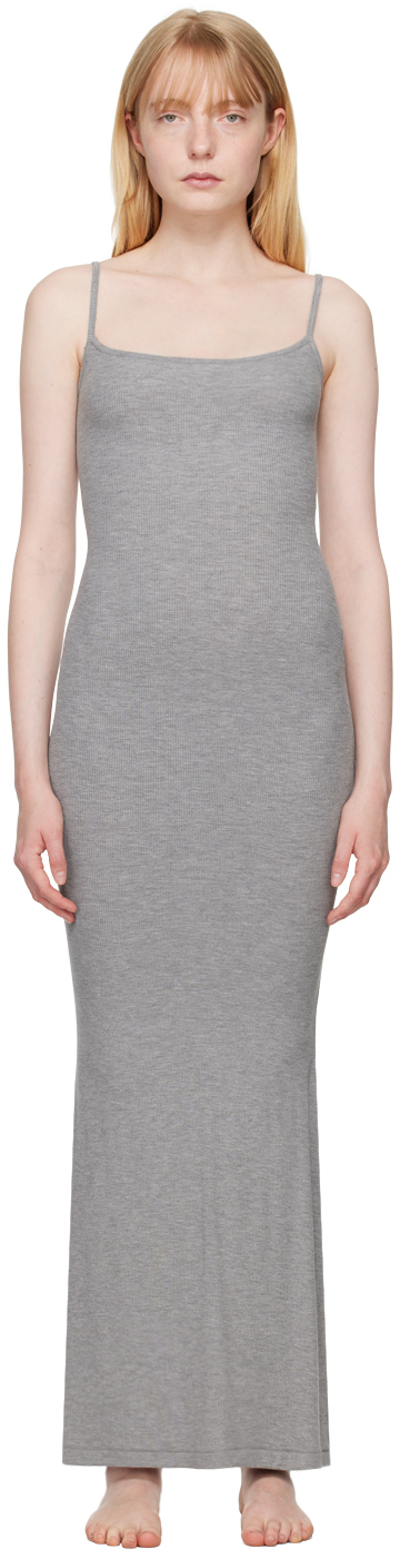 

Платье макси KIM Gray oft Lounge Long Lip SKIMS