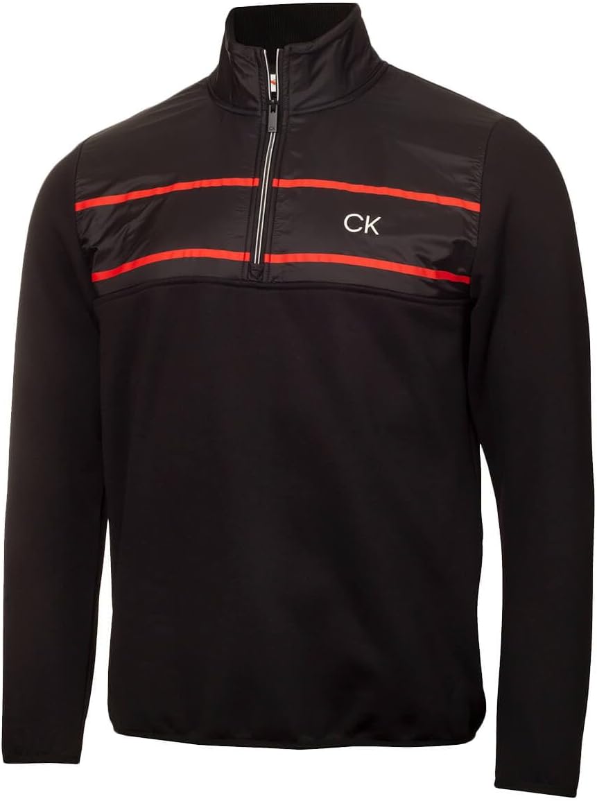 

Мужская куртка для гольфа Calvin Klein Harrow Hybrid с эластичной утепленной молнией и полумолнией, Black