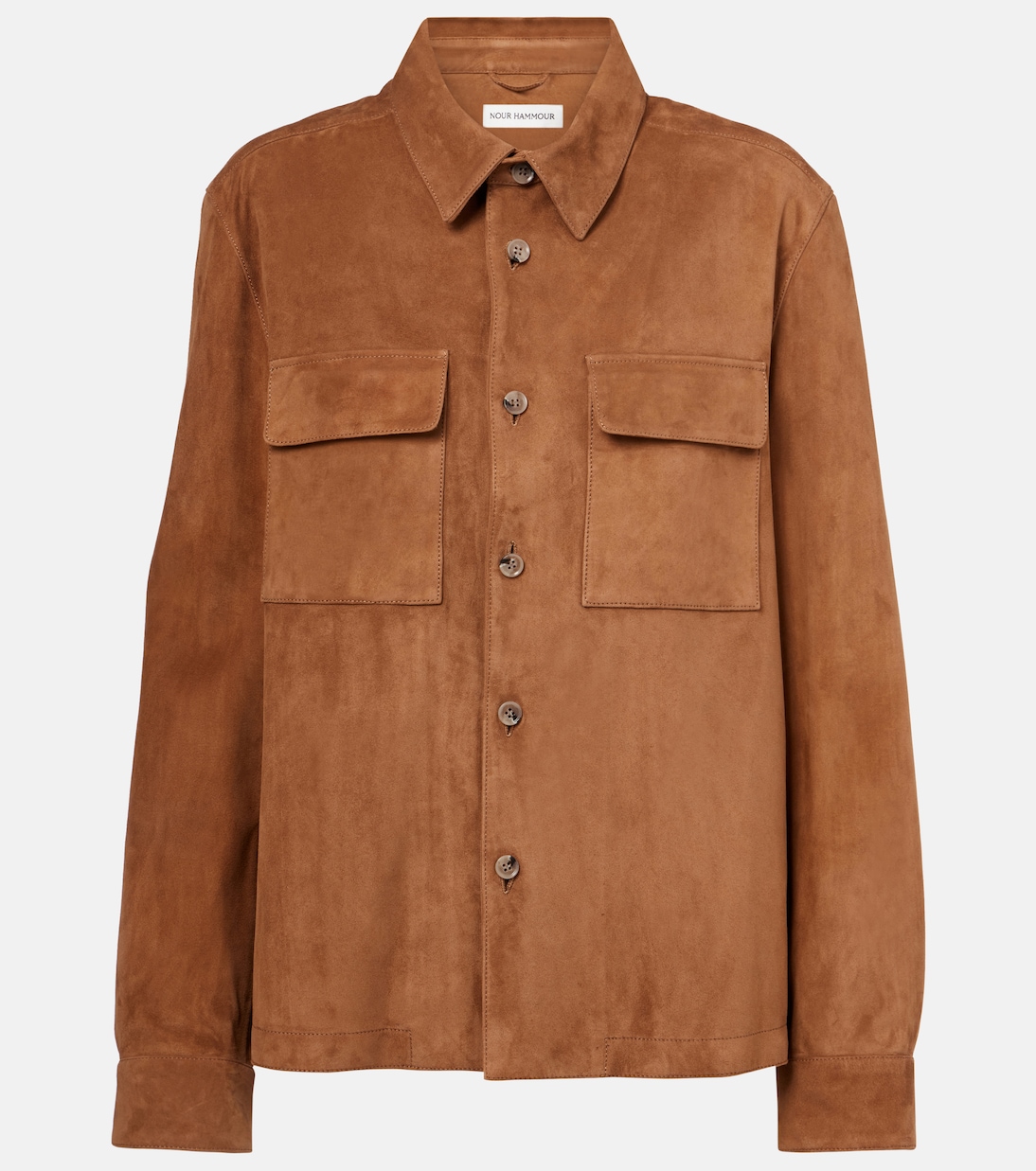 

Джуд рубашка из замши Nour Hammour, Tobacco Suede & Black