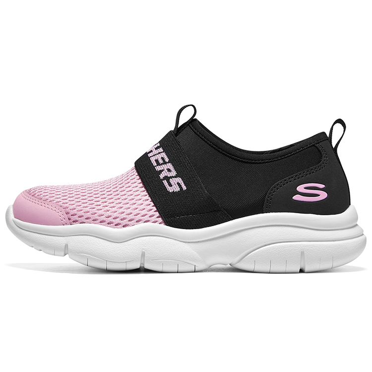 

Детские низкие кроссовки для бега Skechers розовые черные