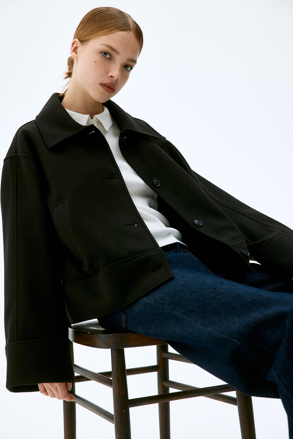 

Валяная куртка H&M, черный