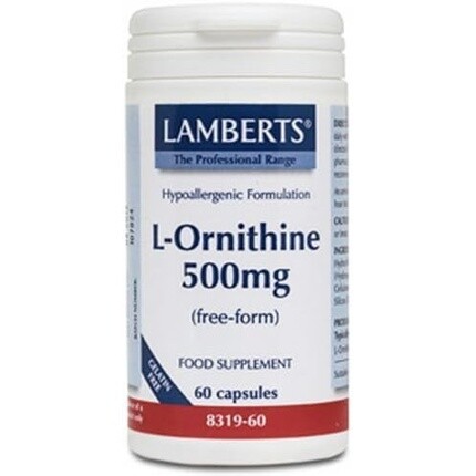 

Ламбертс L-орнитин 500 мг 60 капсул Lamberts