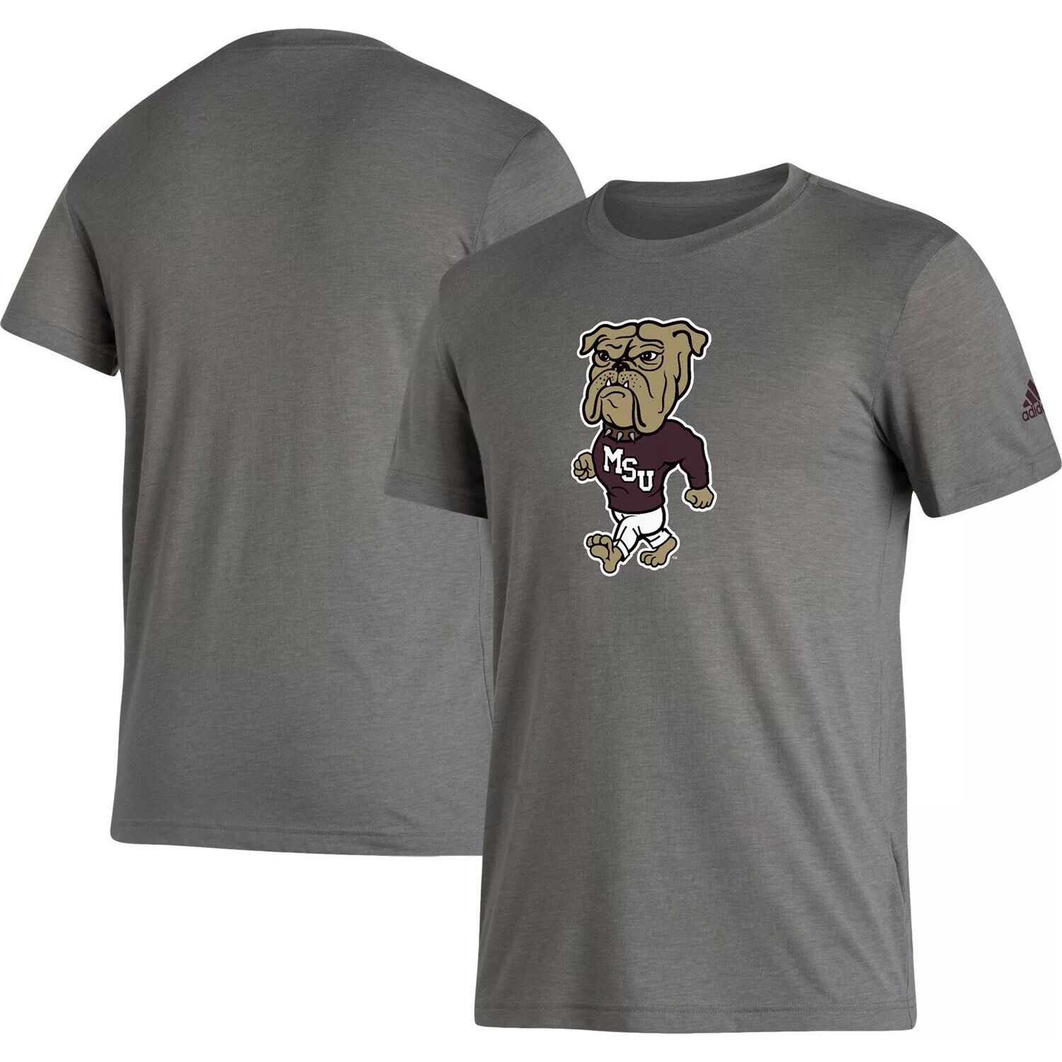

Мужская серая футболка Mississippi State Bulldogs Basics Heritage Tri-Blend adidas, Серый, Мужская серая футболка Mississippi State Bulldogs Basics Heritage Tri-Blend adidas