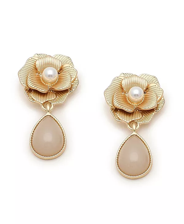 

Серьги-Подвески с цветочным принтом Sohi, white