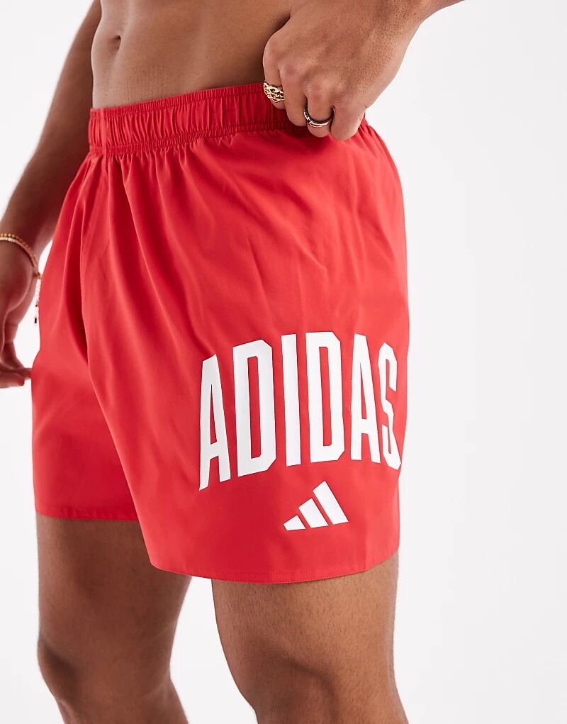 Плавки-шорты adidas Originals красного цвета — фото 4