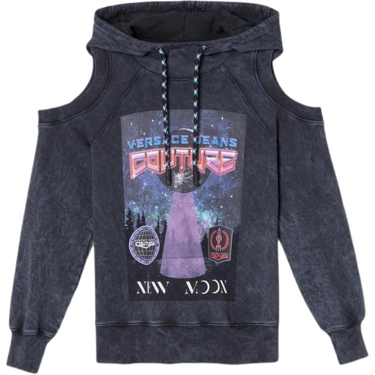 

Худи с вырезом на рукаве VERSACE JEANS COUTURE, серый
