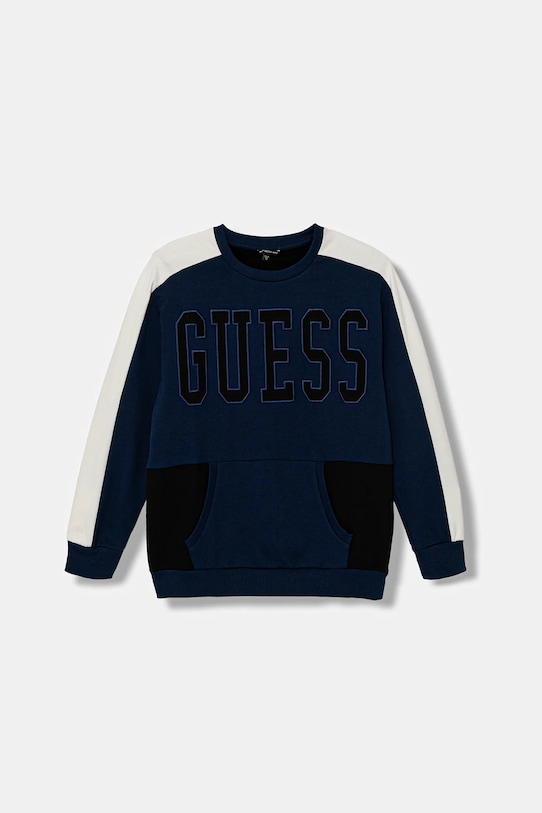 

Детская хлопковая толстовка Guess, темно-синий