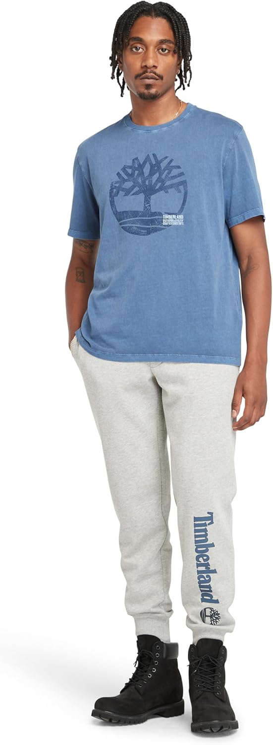 

Футболка Timberland Mens Garment Dye с графическим логотипом, Dark Denim