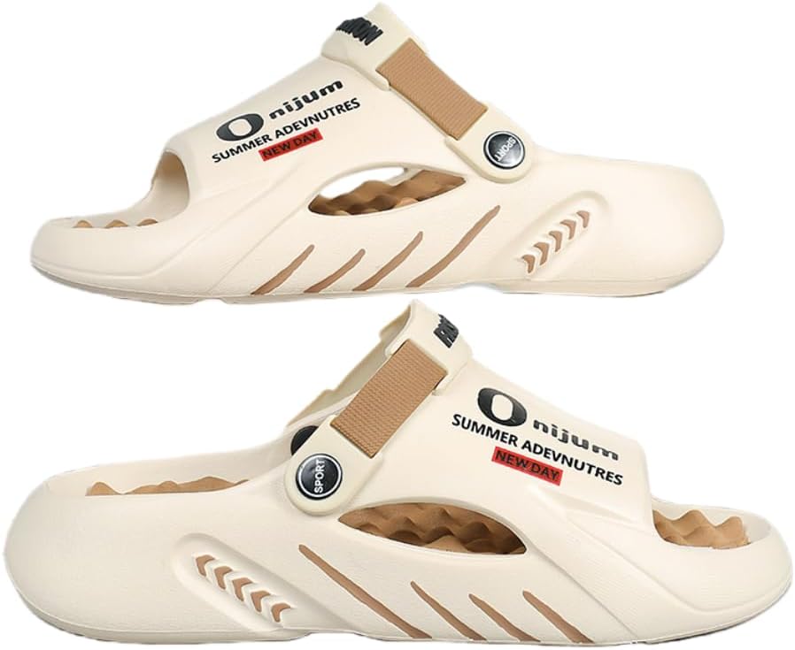 

Удобные нескользящие мужские стильные сабо, дышащие шлепанцы из EVA, шлепанцы для лета, домашняя обувь, мужские сандалии Hhhchpm, Apricot