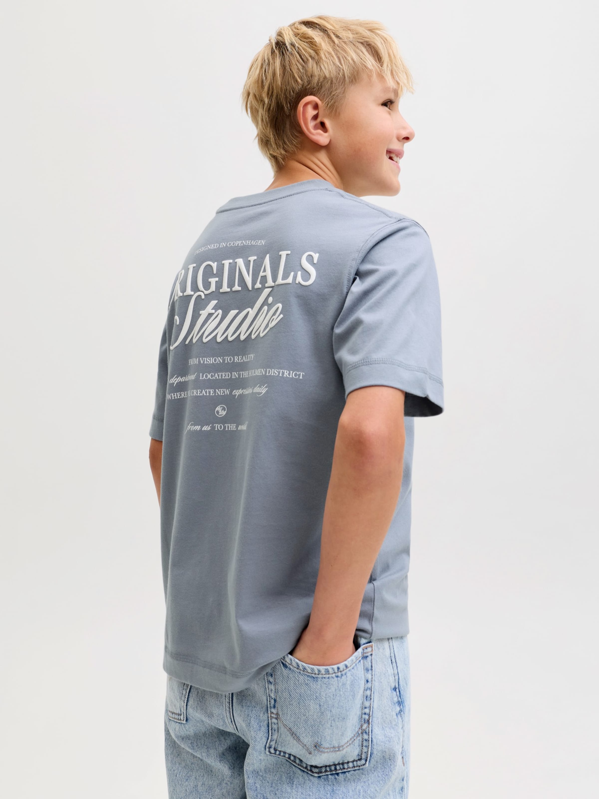 Jack & Jones Junior Футболка 'JORNorrebro' в сером цвете — фото 3