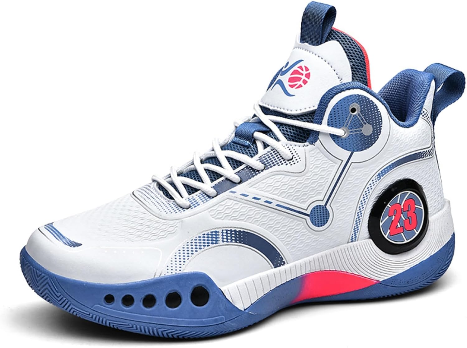 

Мужские баскетбольные кроссовки низкого профиля, нескользящие, для улицы с амортизацией, дышащие легкие спортивные обуви для игровых площадок внутри и снаружи Azttoztto, 855 Bai Blue