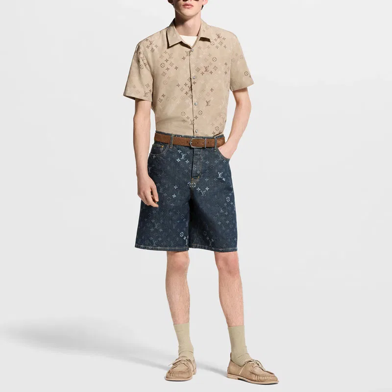 Джинсовые шорты Louis Vuitton синие — фото 3