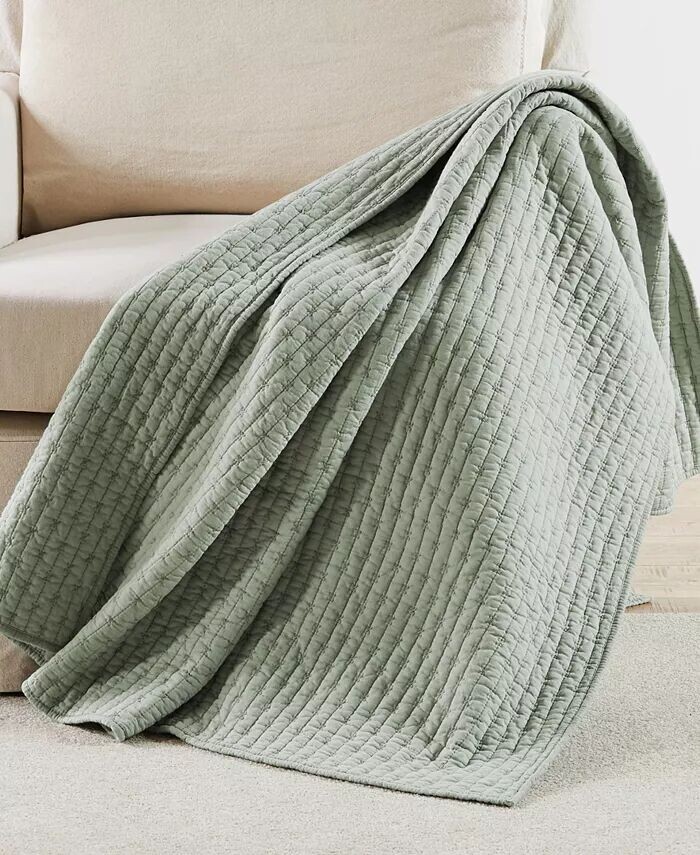 

Двустороннее стеганое плед, вышитое крестиком, 50 x 60 дюймов Levtex, серый