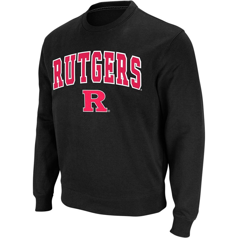 

Мужская черная толстовка с круглым вырезом Colosseum Rutgers Scarlet Knights Arch & Logo, цвет Rut Black