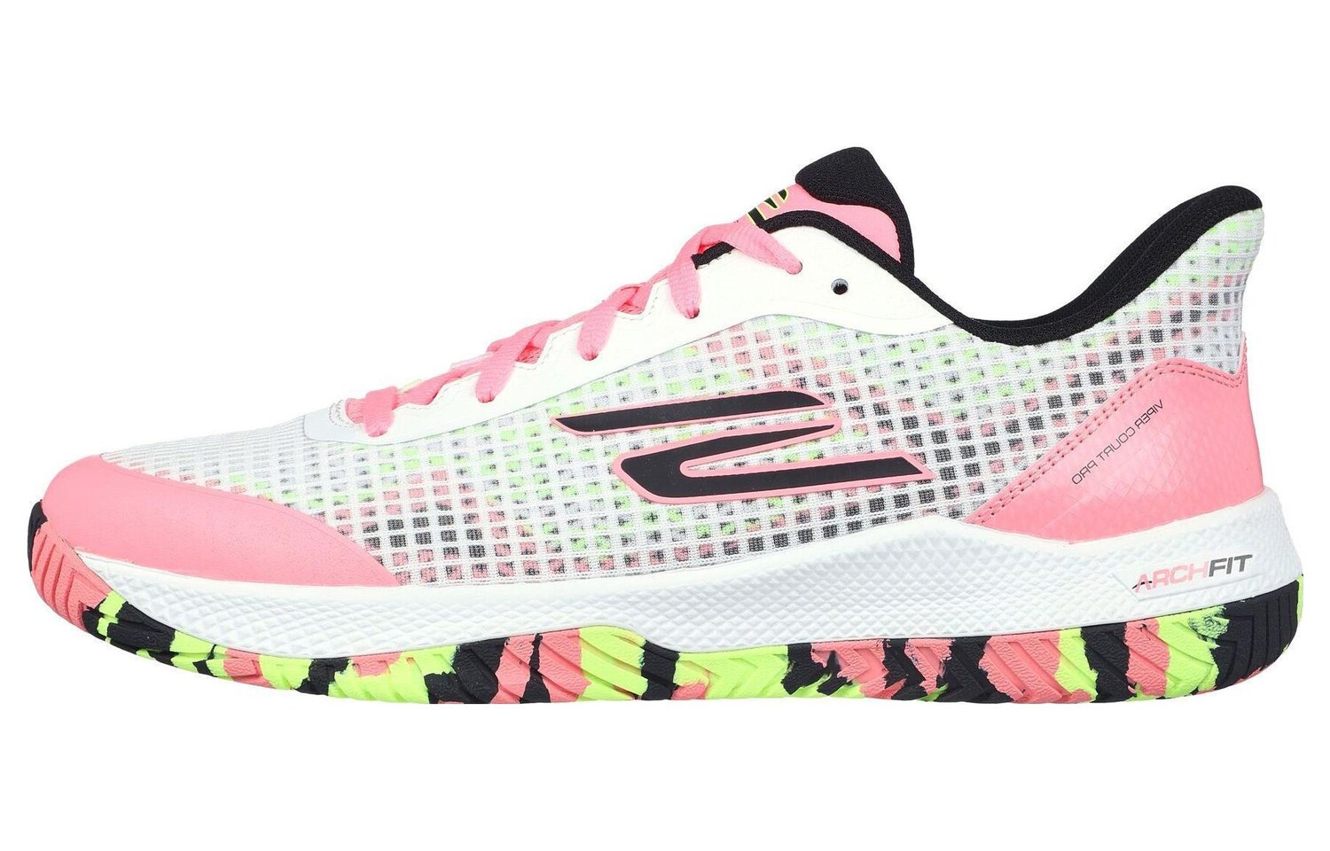 

Кроссовки Viper Court Pro для бега мужские с низким верхом белые/пудровые Skechers