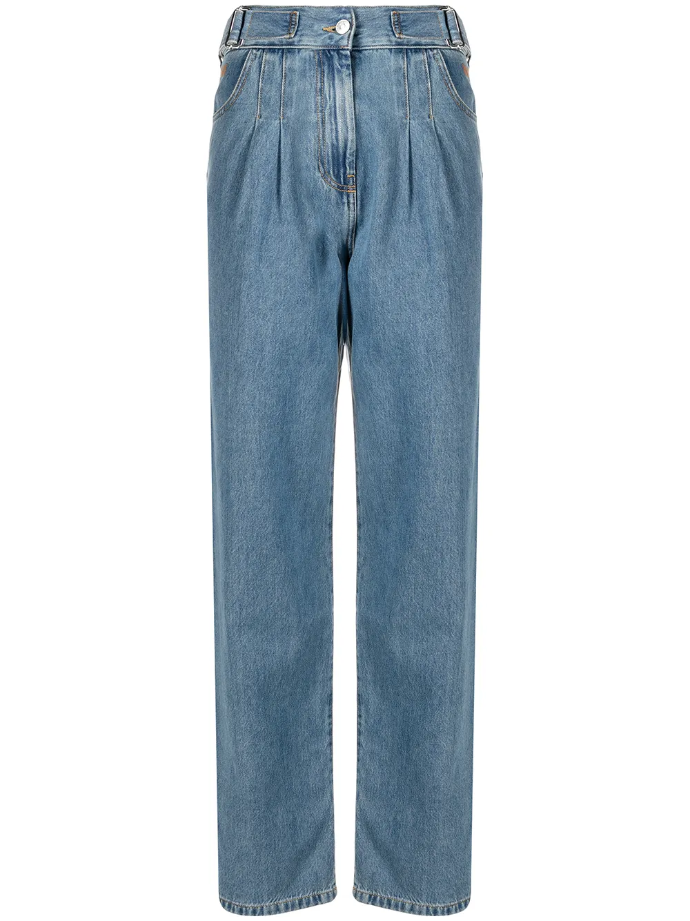 

Прямые джинсы со складками MSGM, синий