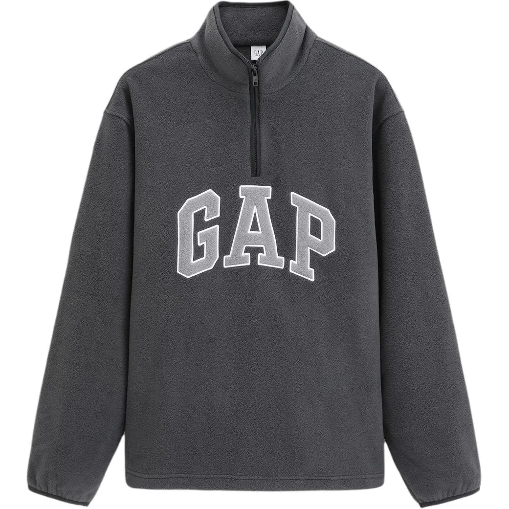 Свитшот унисекс с воротником стойкой GAP, серый