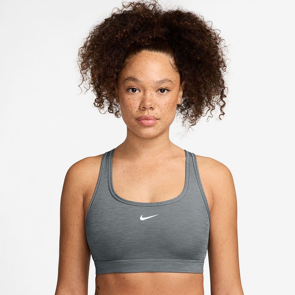 

Женский спортивный бюстгальтер Nike Swoosh Light Support, серый