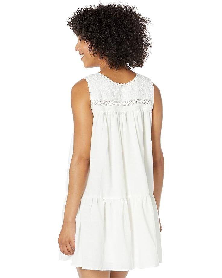 

Платье Lucky Brand Embroidered Tiered Mini Dress, белый