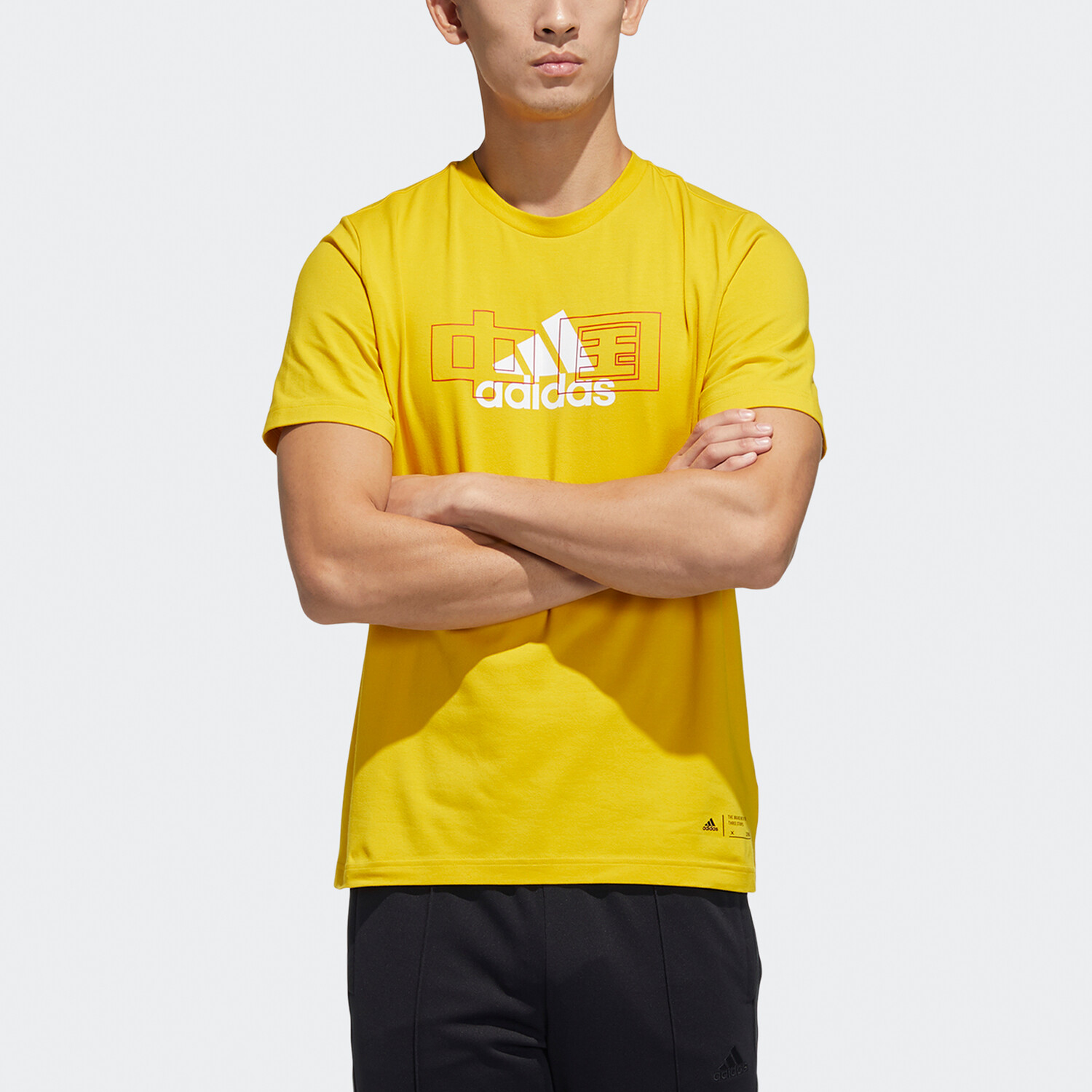 Футболка унисекс желтая Adidas, желтый — фото 3