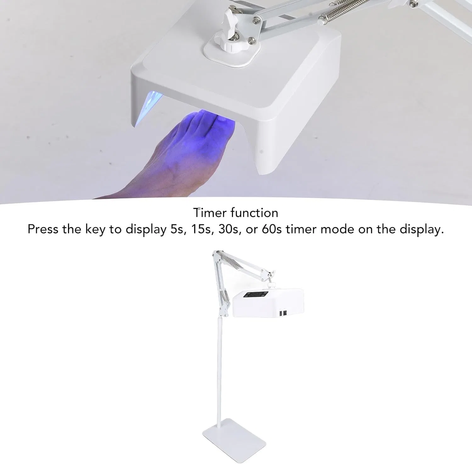 UV LED лампа для ногтей с подставкой и таймером, 48 Вт ‎Topiky — фото 3