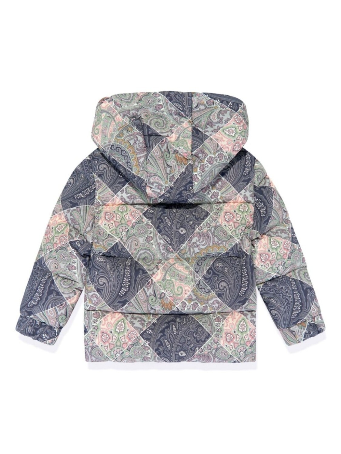 

ETRO KIDS куртка-пуховик с принтом пейсли, синий