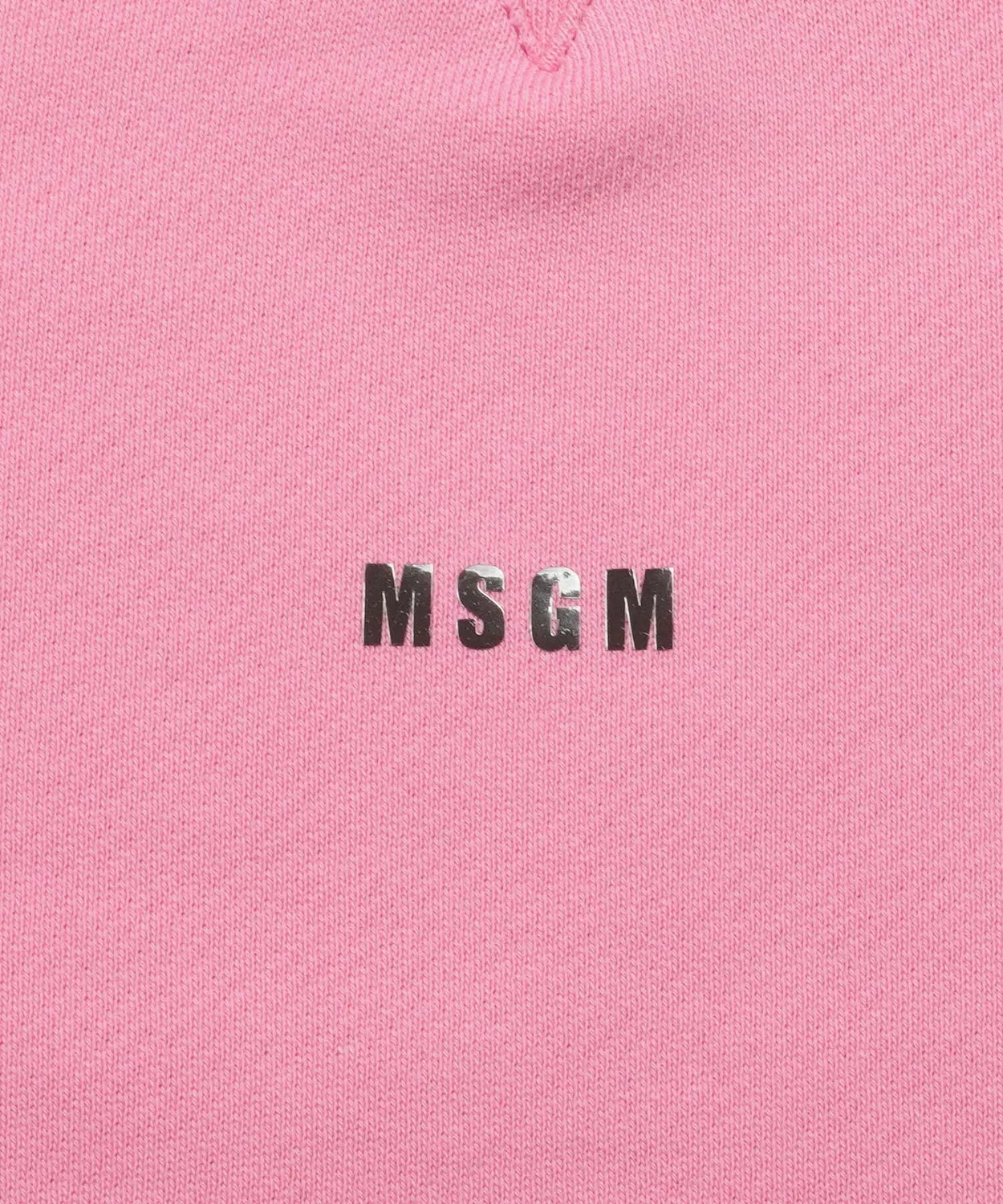 Свитшот с зеркальным эффектом MSGM, хлопок 100%, розовый — фото 4