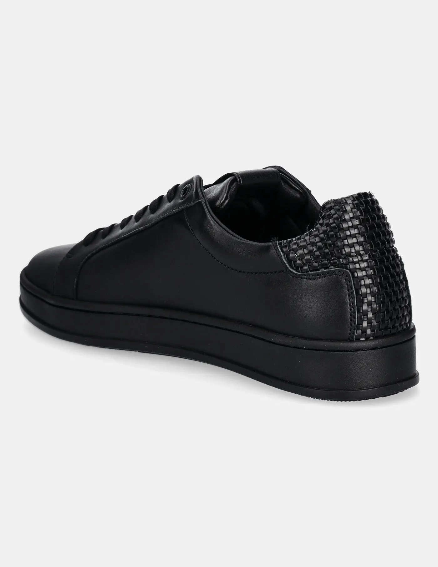 Кожаные кроссовки LOW TOP LACE UP WOVEN Calvin Klein, черный — фото 3
