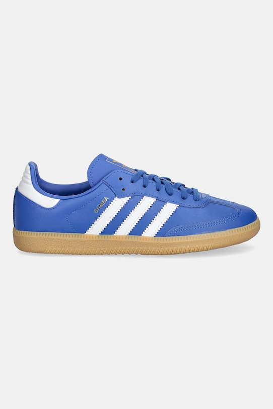 Кожаные детские кроссовки Samba OG Adidas Originals, синий — фото 2