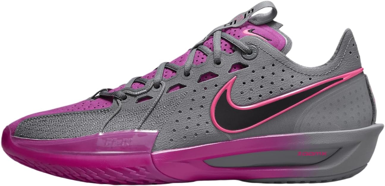 

Баскетбольные кроссовки Nike GT Cut 3 для мужчин, Smoke Grey/Hot Fuchsia/Hyper Pink/Black