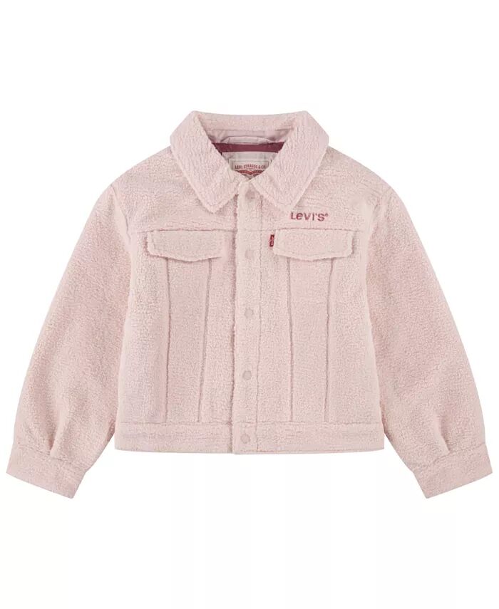 

Куртка водителя из шерпы для больших девочек Levi's, розовый