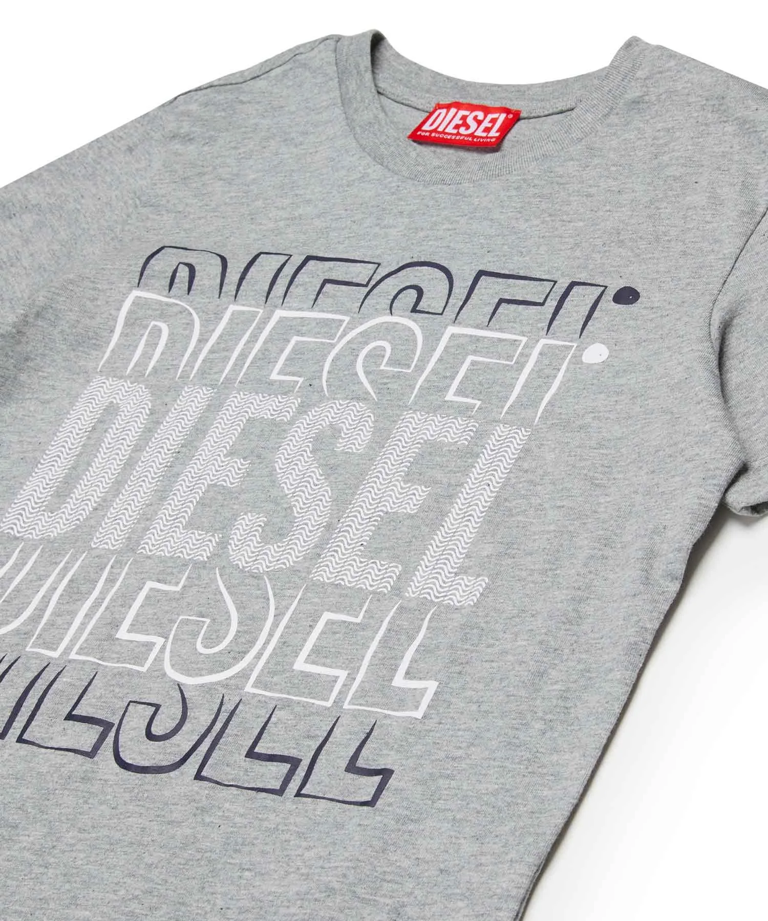 Детская футболка DIESEL KIDS с коротким рукавом и логотипом — фото 3