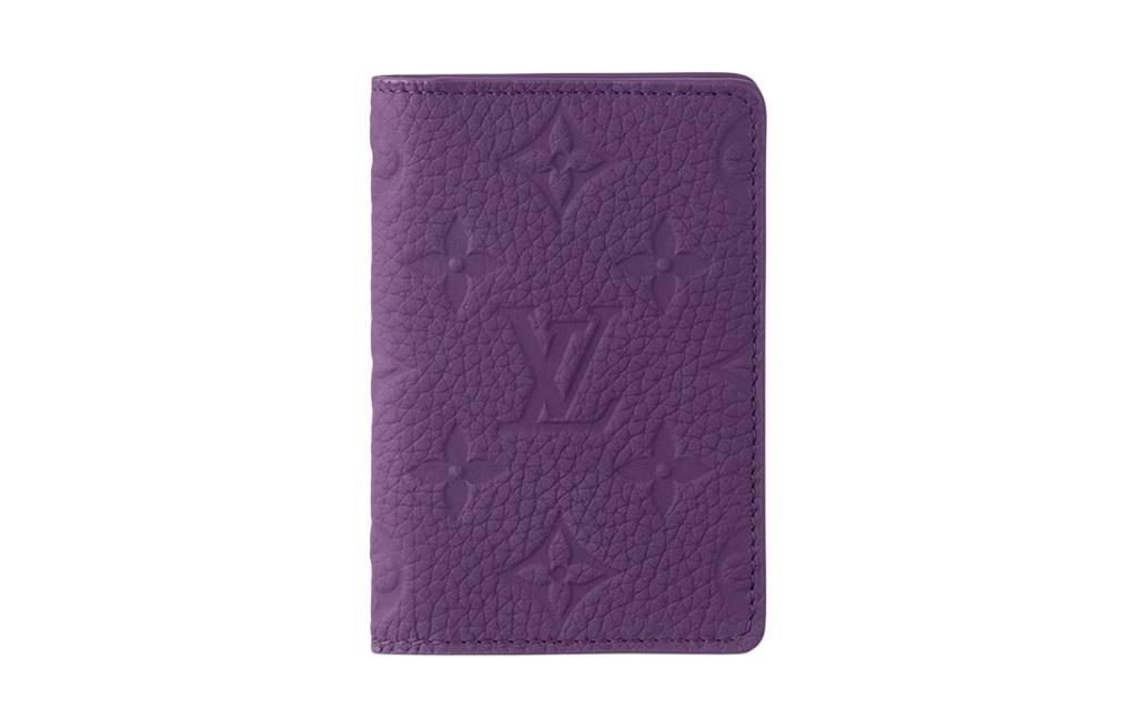 

LOUIS VUITTON Мужской кожаный кошелек, фиолетовый