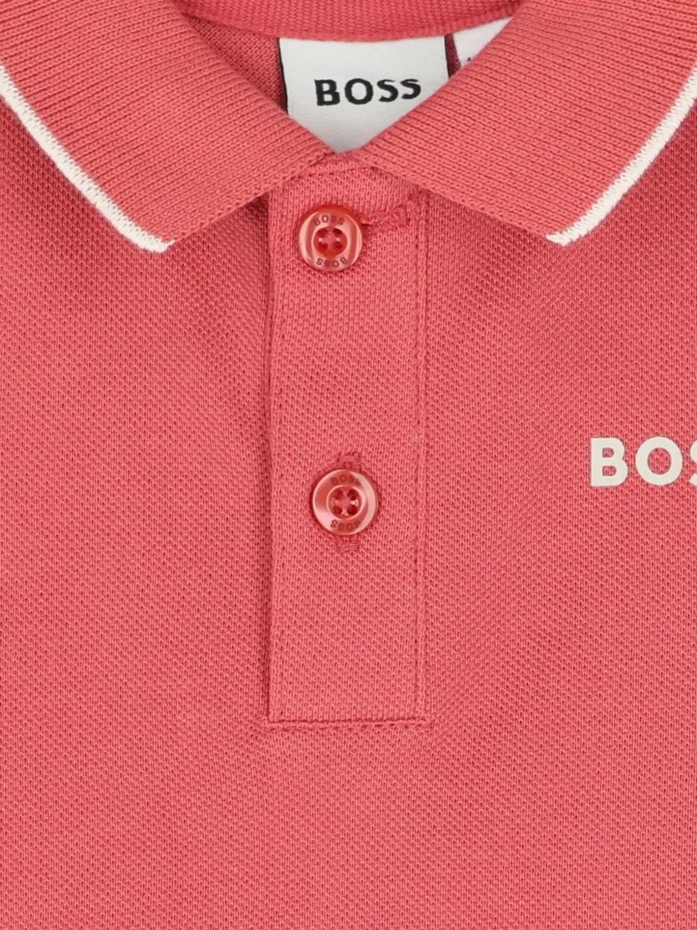 Рубашка-поло с коротким рукавом Boss Kidswear, красный — фото 3
