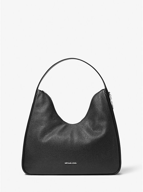 

Средняя сумка-хобо Nayla на плечо из зернистой кожи Michael Kors, черный