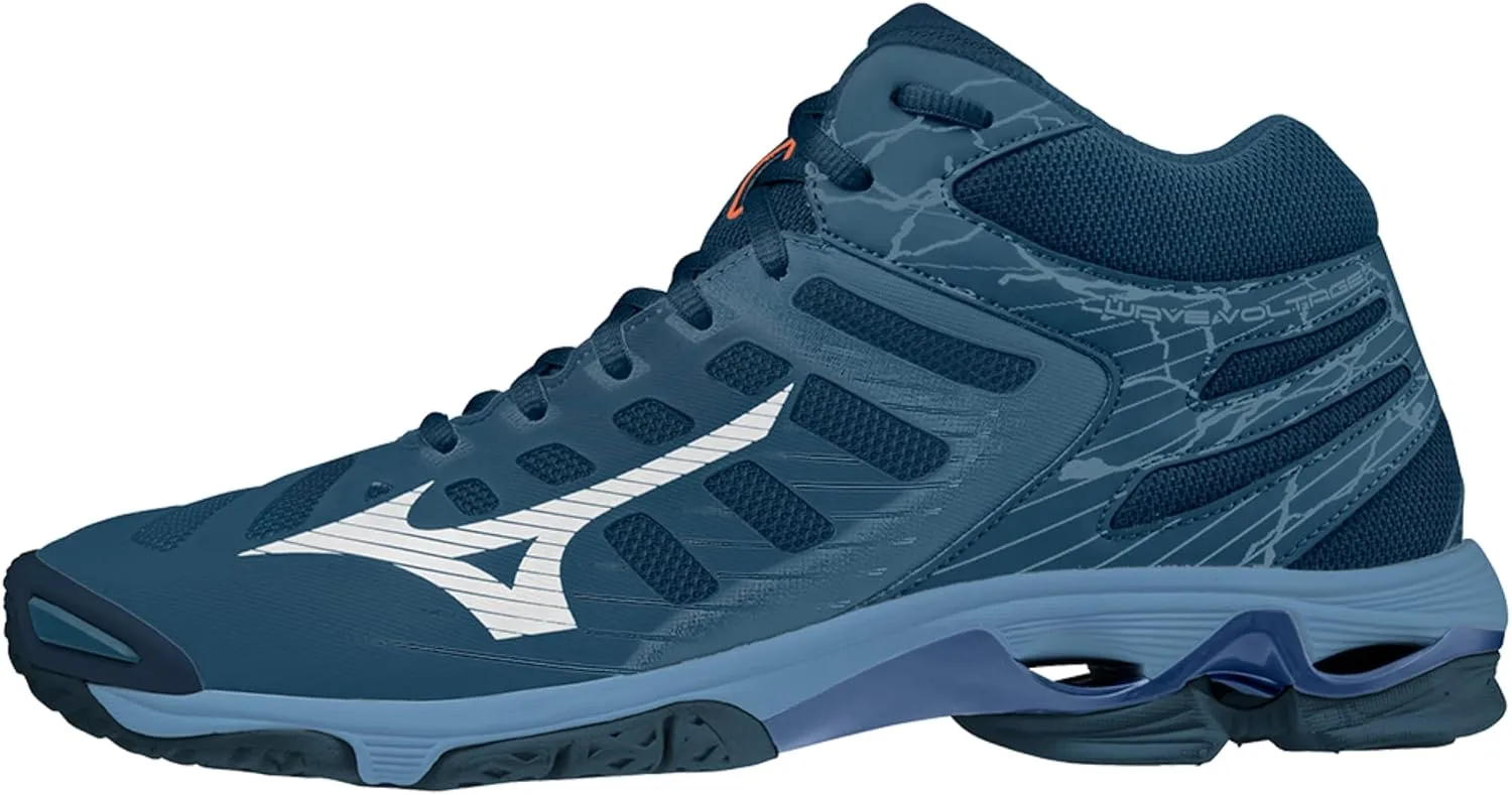Мужские кроссовки Mizuno Wave Tension Mid Trainers, белый/темно-синий